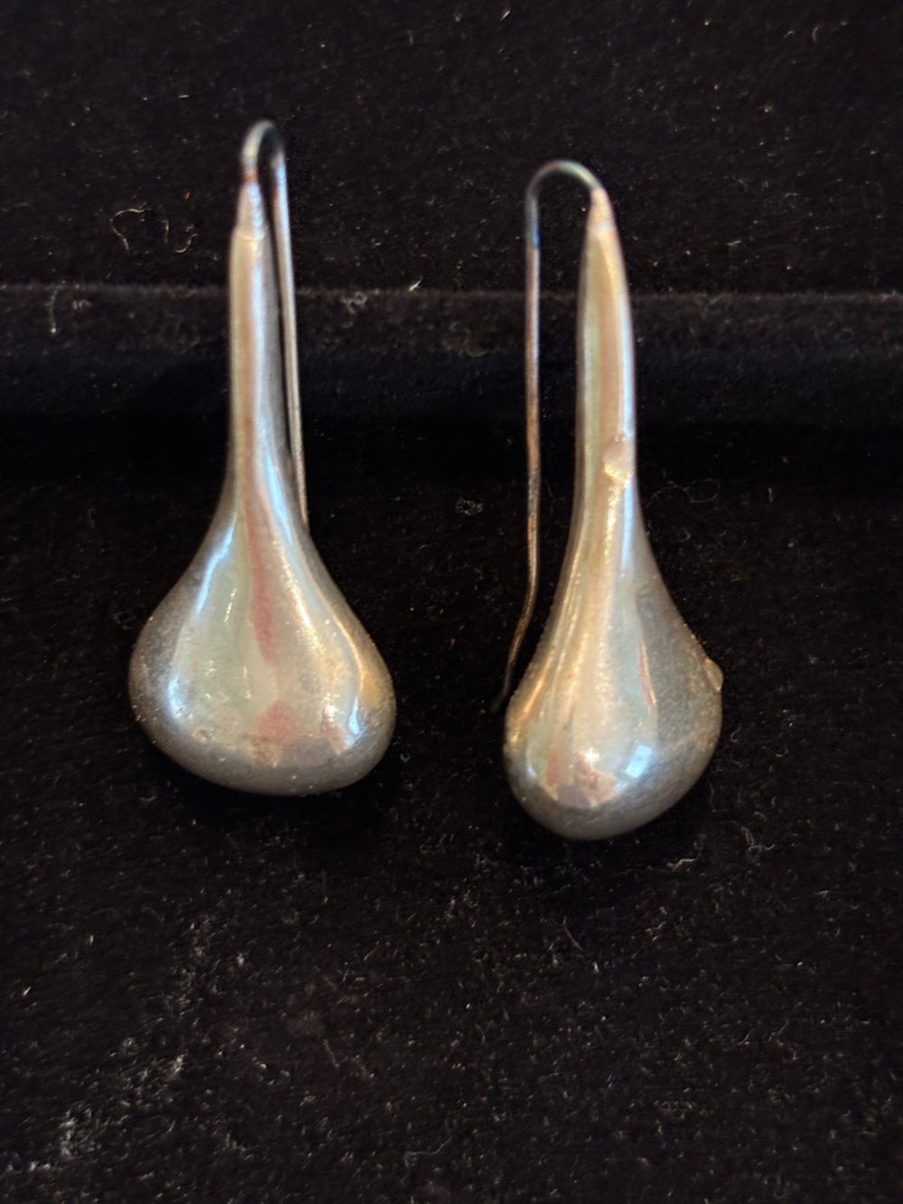 Iridescent Silver Teardrop Earrings